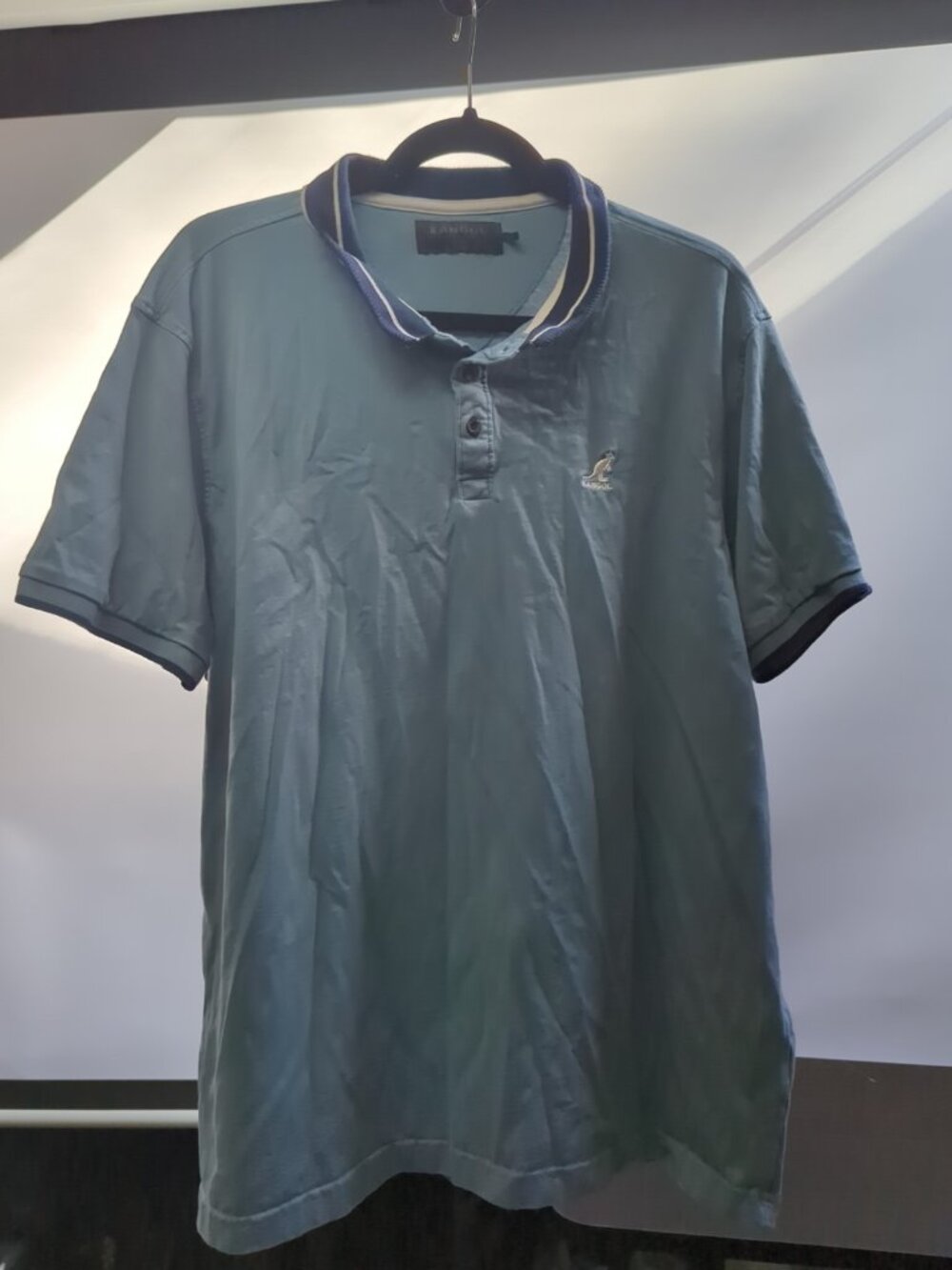 KANGOL Mens Polo Shirt Blue 2XL